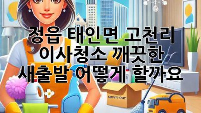 정읍 태인면 고천리 이사청소: 깨끗한 새출발, 어떻게 할까요?